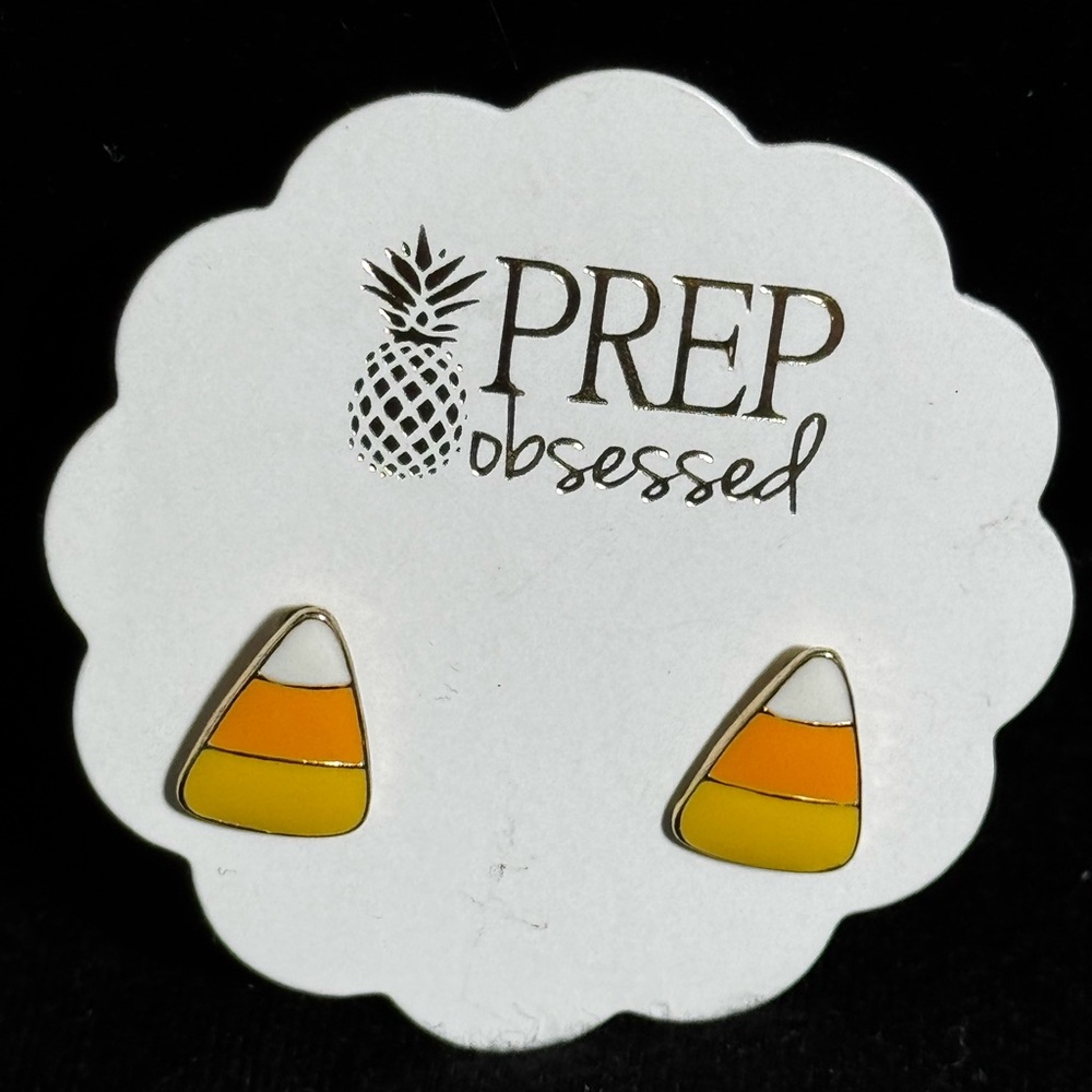 Festive Tri-Color Candy Corn Earrings